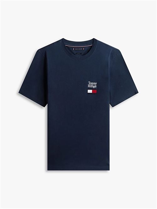 brand love text stack tee TOMMY HILFIGER | MW0MW42367DW5